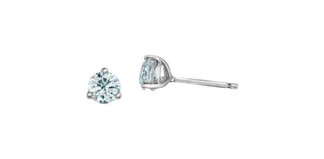 Lab Grown Martini Set Diamond Stud Earrings, 0.75TDW