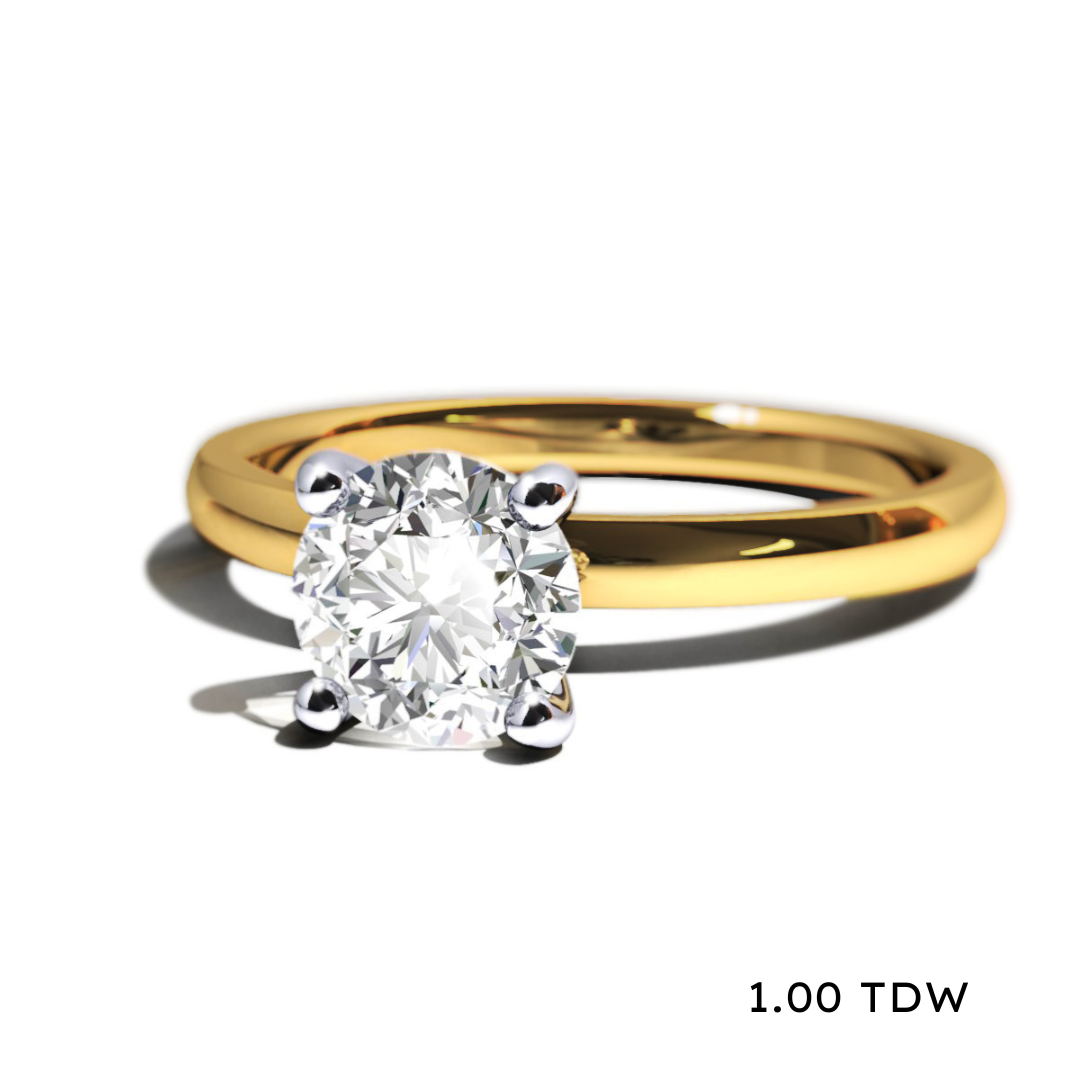 14K Lab Grown Diamond Solitaire Engagement Ring