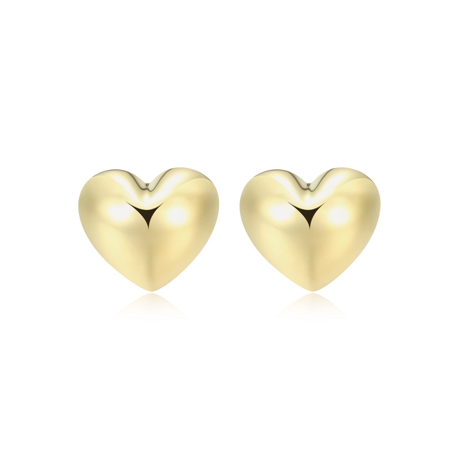 Puff Heart Stud Earrings