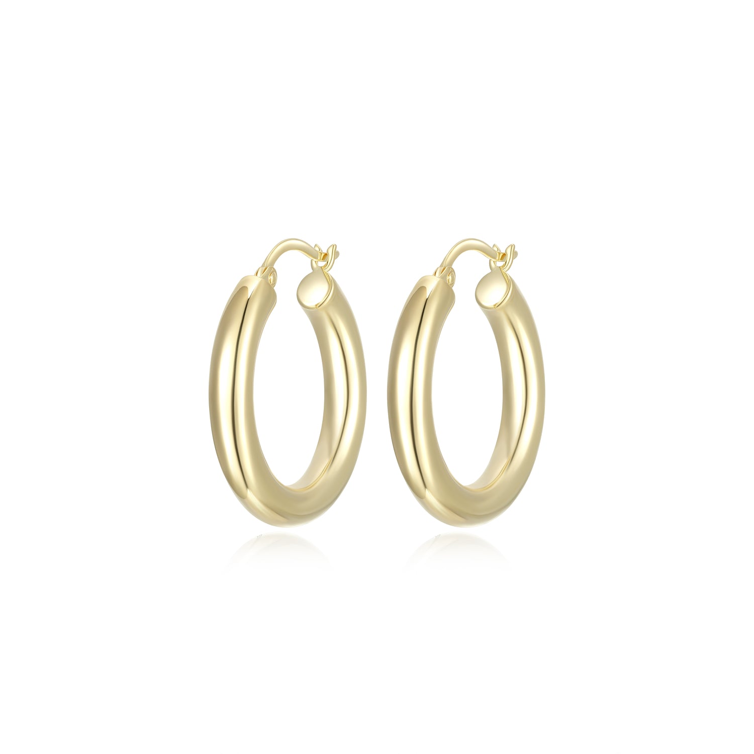 Polished Tube Hoop Earrings