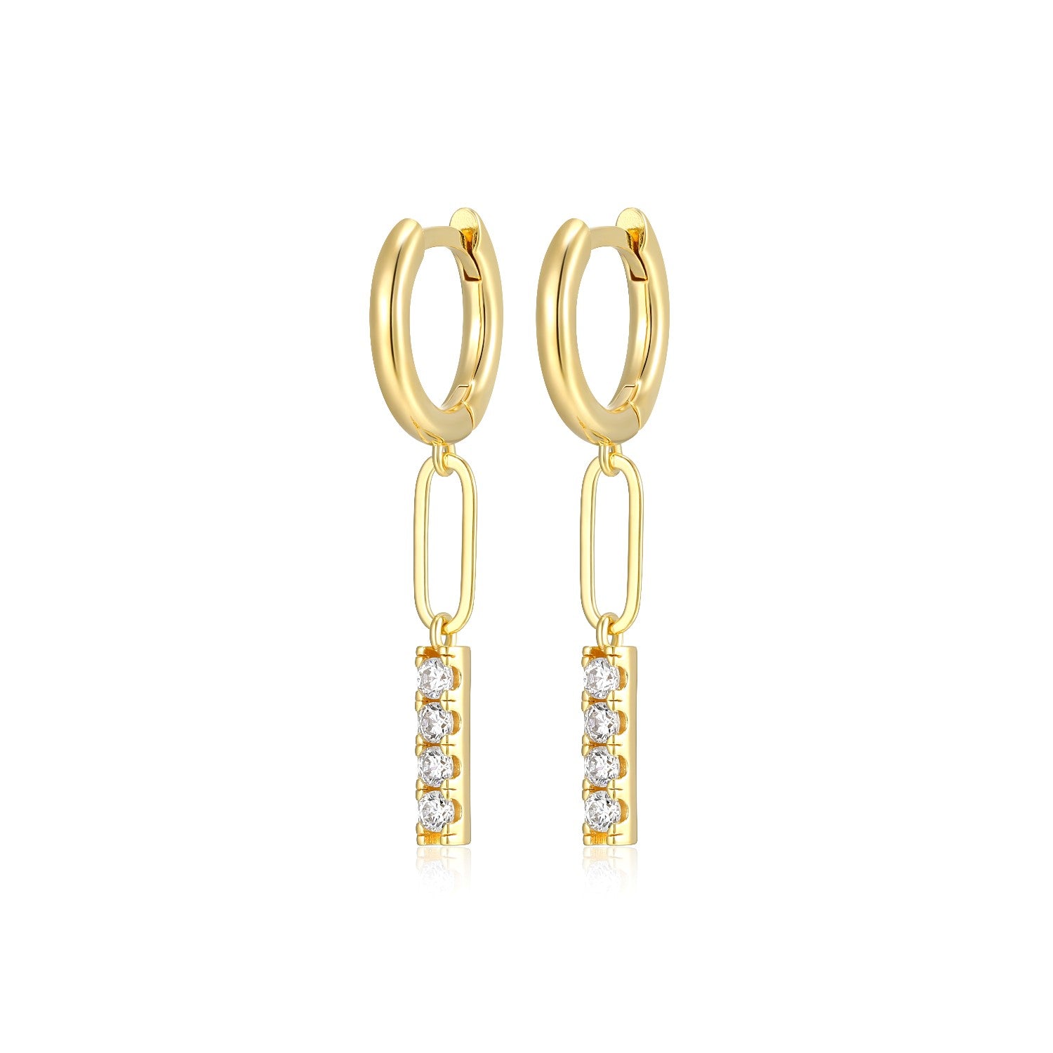 Reign Hoop & Paperclip Earrings