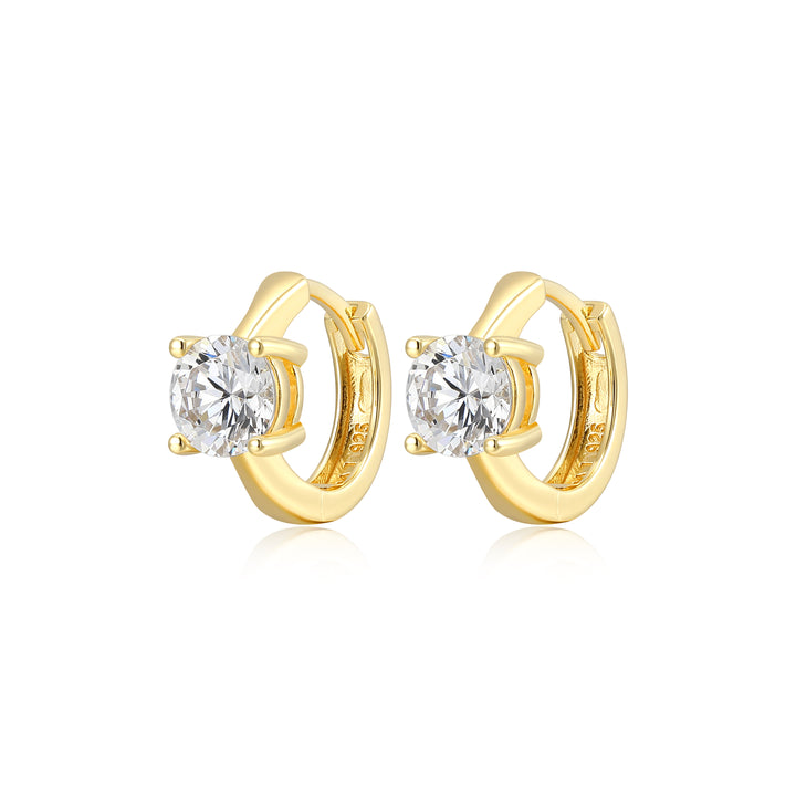 Huggie Hoop Earrings with Diamondlite CZ