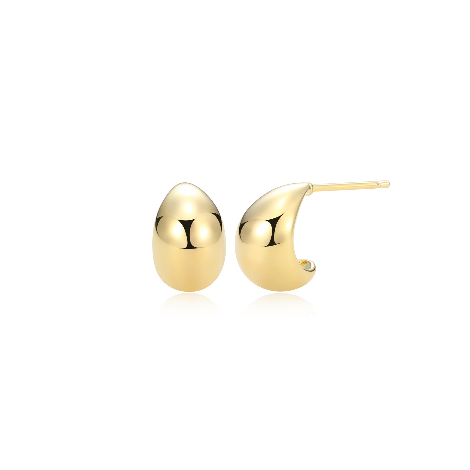Curved Puffy Earrings