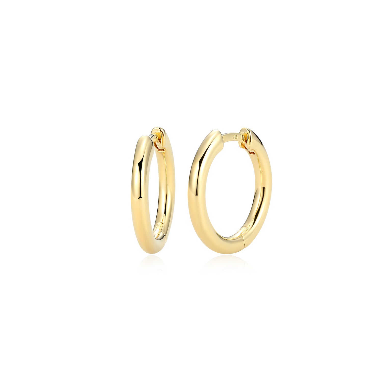 Polished Tube Hoop Earrings