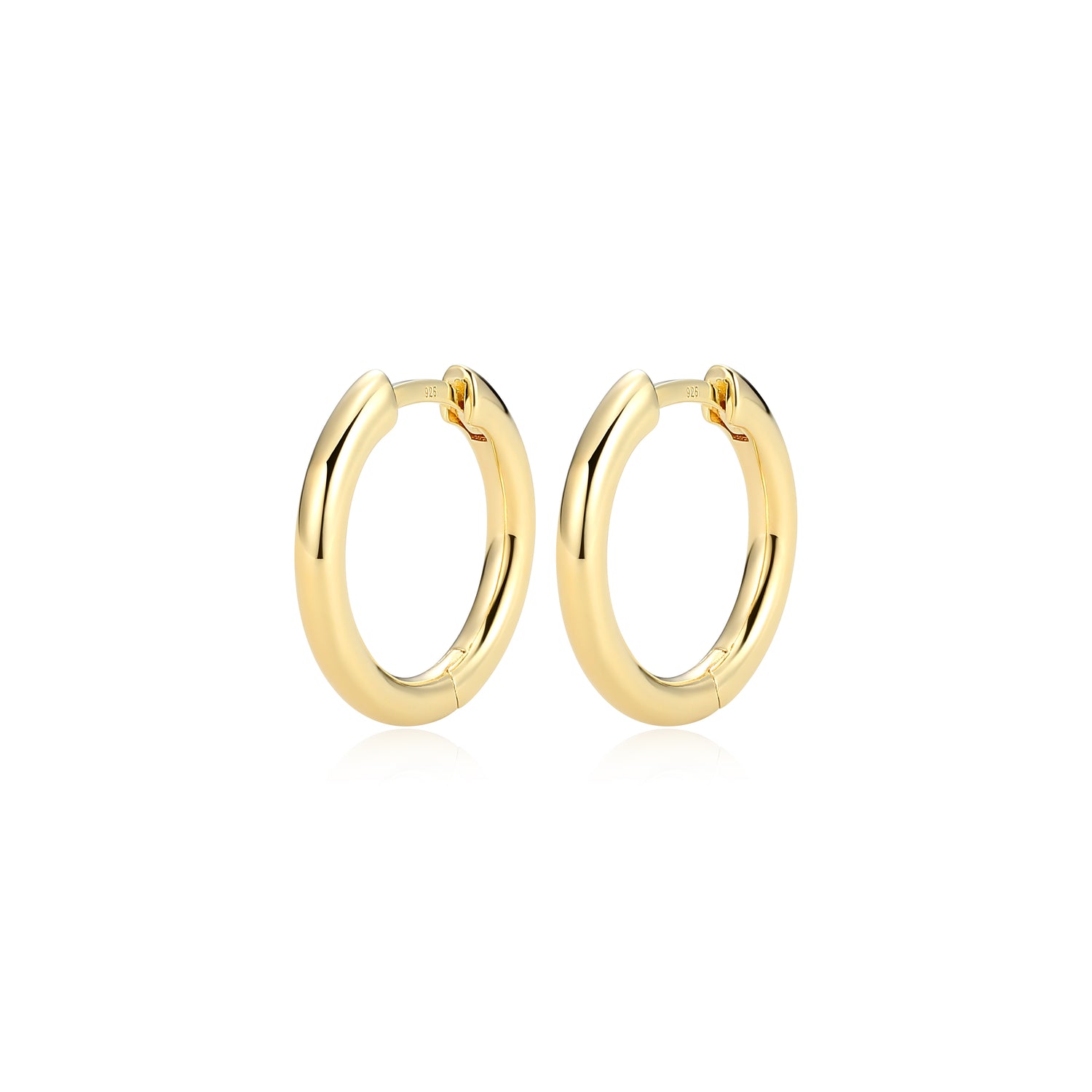 Polished Tube Hoop Earrings