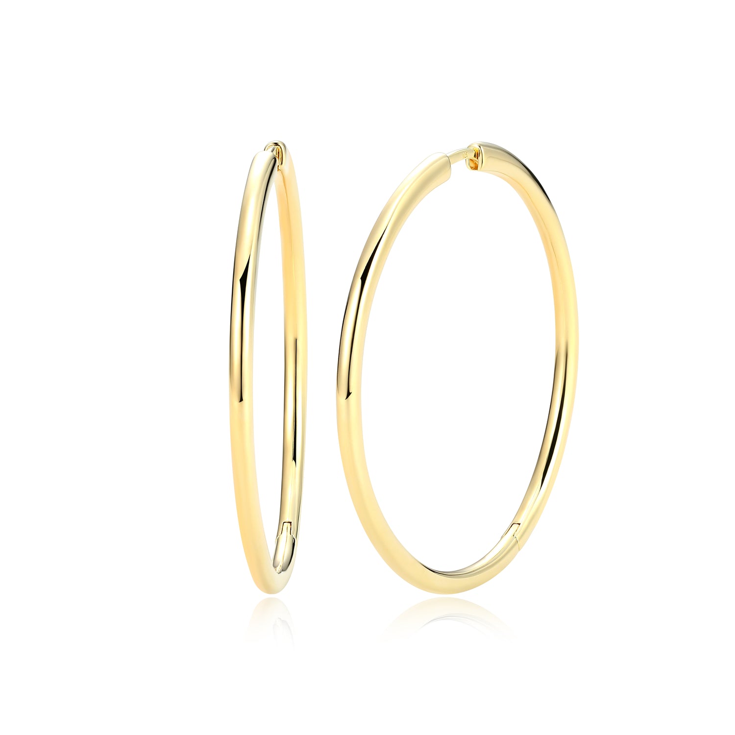 Polished Tube Hoop Earrings