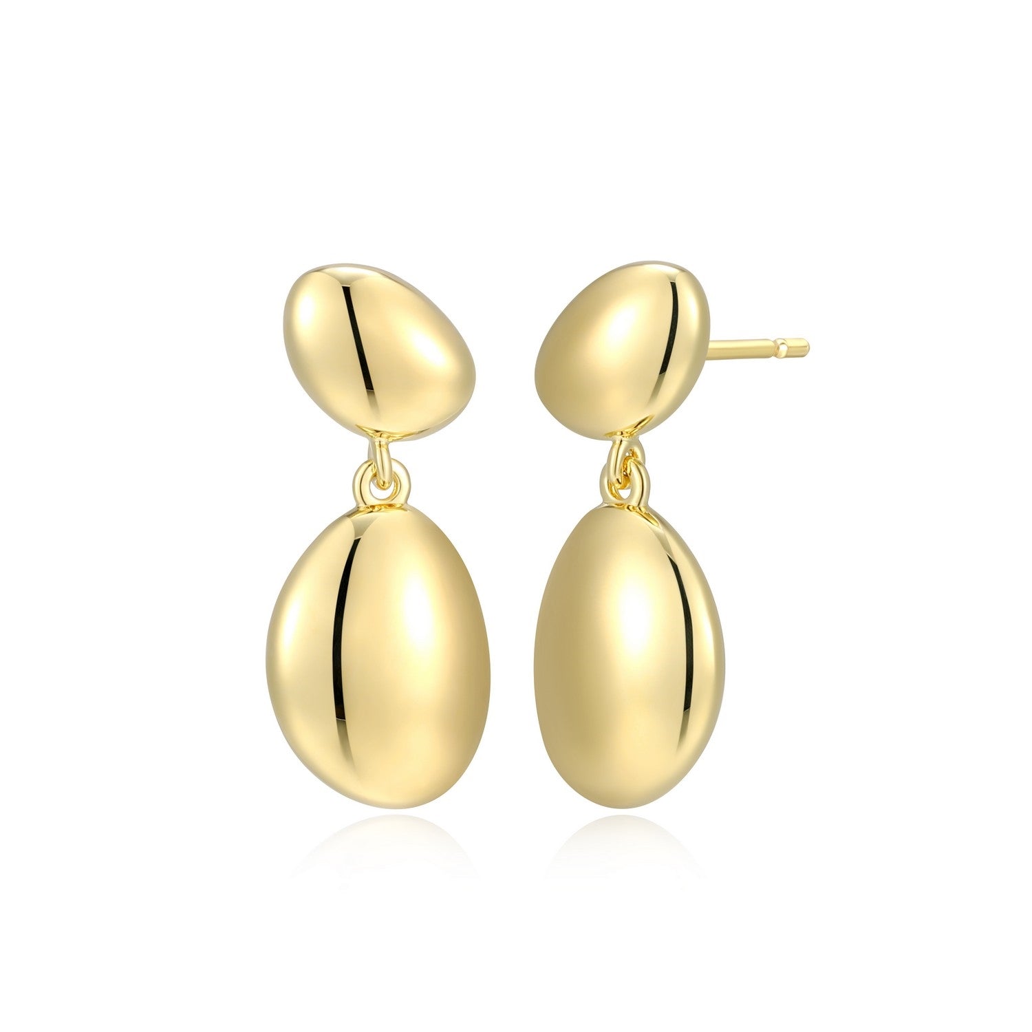 Two Pebble Drop Earrings