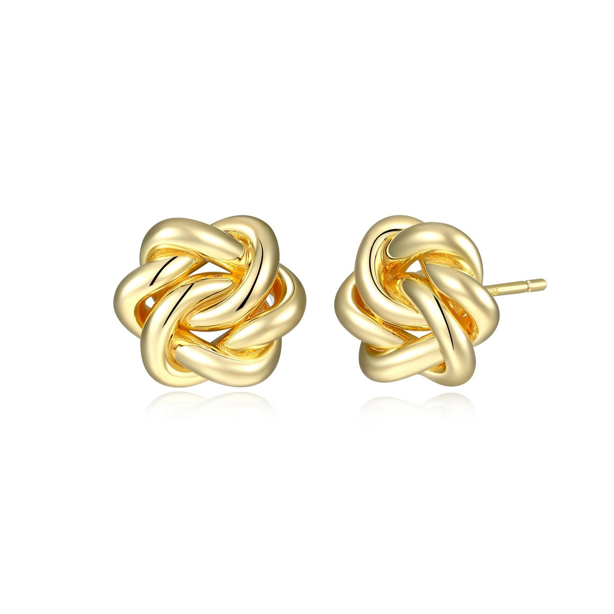 ELLE "Eternal" Gold Plated Love Knot Stud Earrings