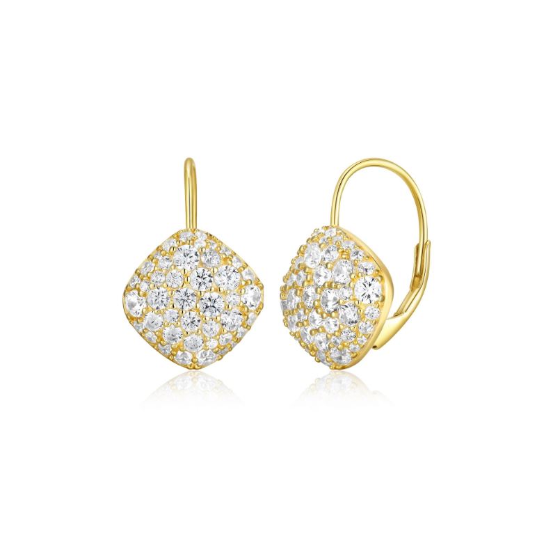 Rhombus Shaped Drop Earrings