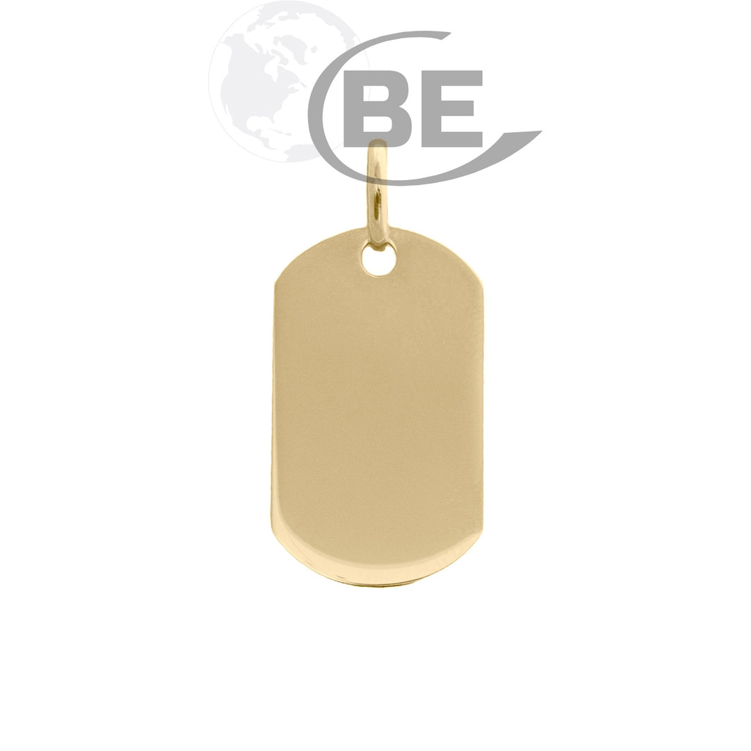 10K Dog Tag Pendant