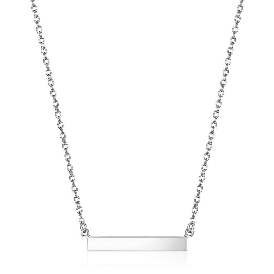 Reign sterling silver mini bar necklace