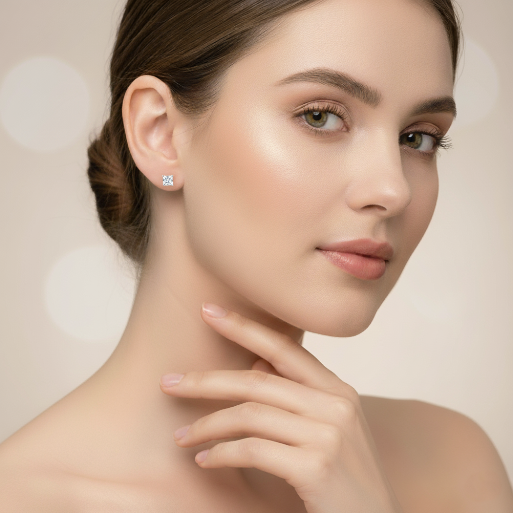 10K 4MM Cubic Zircona Studs