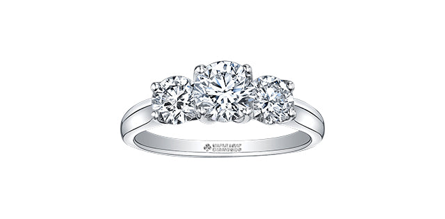 14k I am Canadain Engagement Ring, 0.75TDW