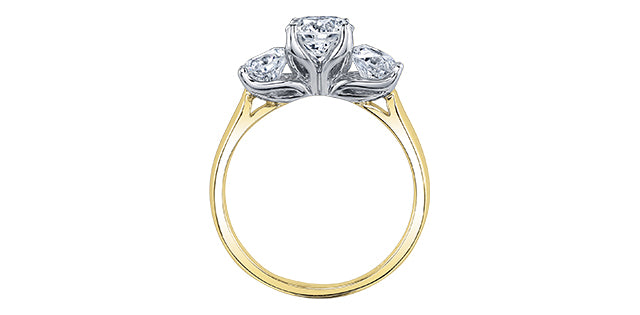 Maple Leaf Diamonds Three Stone Engagment Ring 1.00tdw