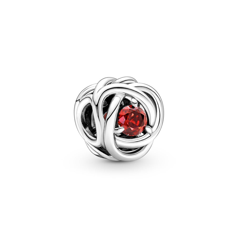 Pandora July True Red Eternity Circle Charm