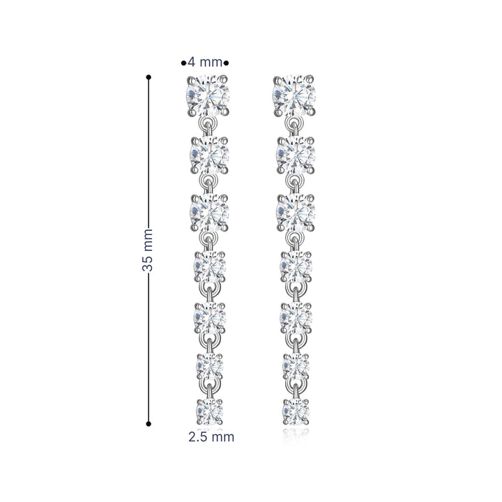 Reign Silver Dangle Earrings