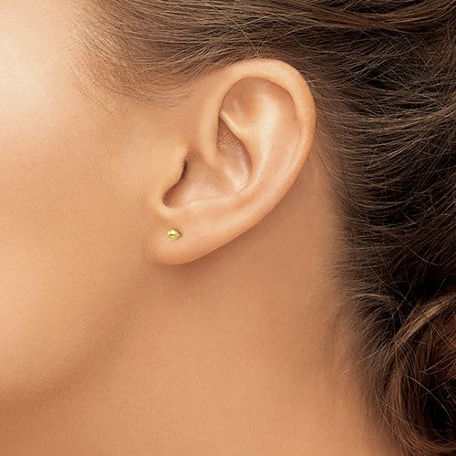 10K 3mm Ball Stud Earrings