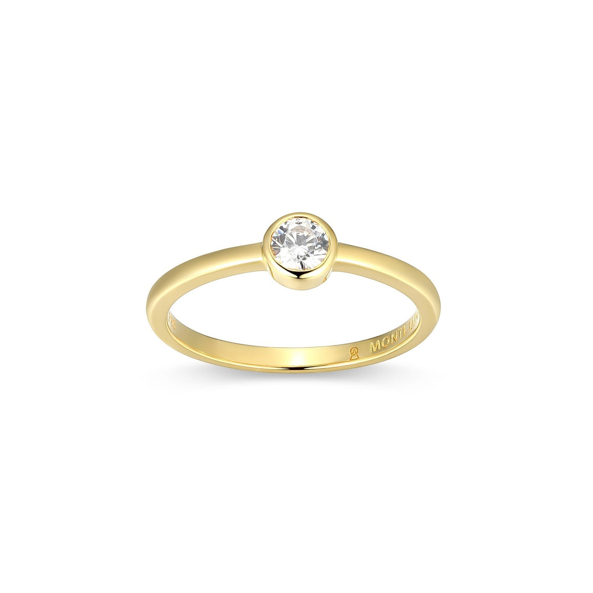 Bezel Set Lab Grown Diamond Ring, size 7.0