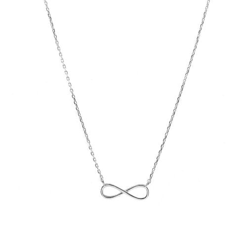 Sterling Silver Infinity Necklace, 18"