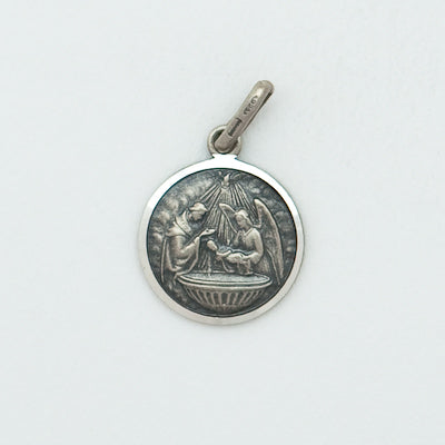 Sterling silver round baptism