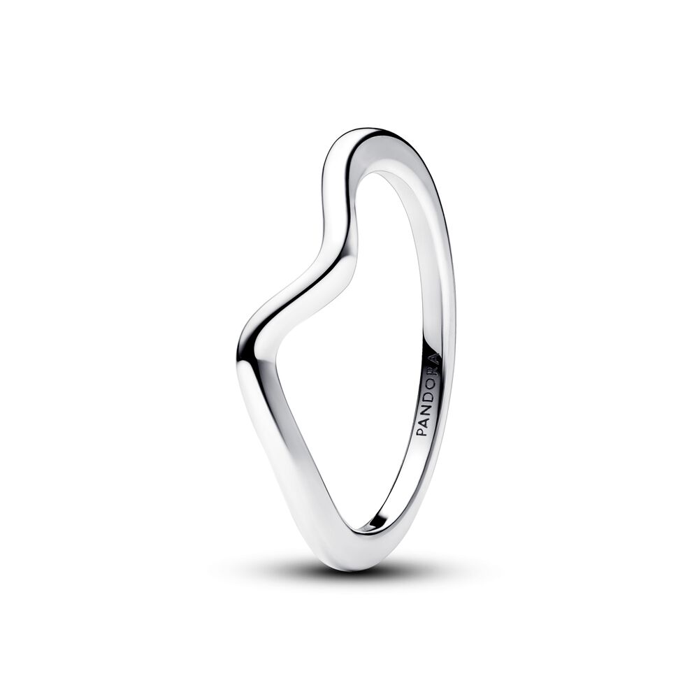 Pandora Polished Wave Ring, size 7.0
