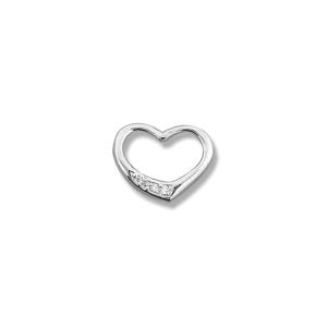 10k white gold open floating h