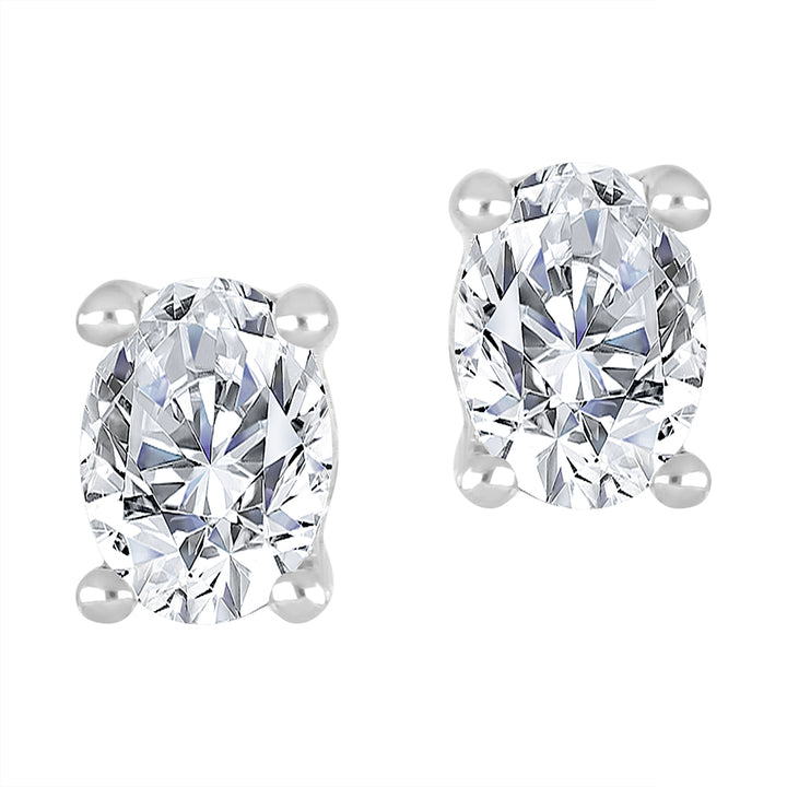 10k white gold stud earrings f