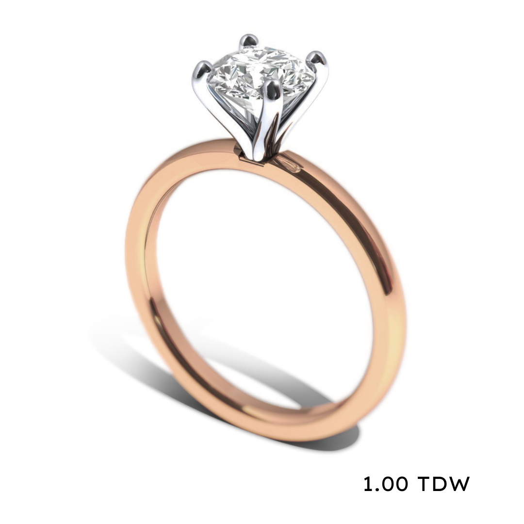 【HYERES LOR】23FW★ Lab Diamond 14K(W) 1ct Solitaire Ring 14K Lab Grown Diamond Solitaire Engagement Ring - GNM Fine