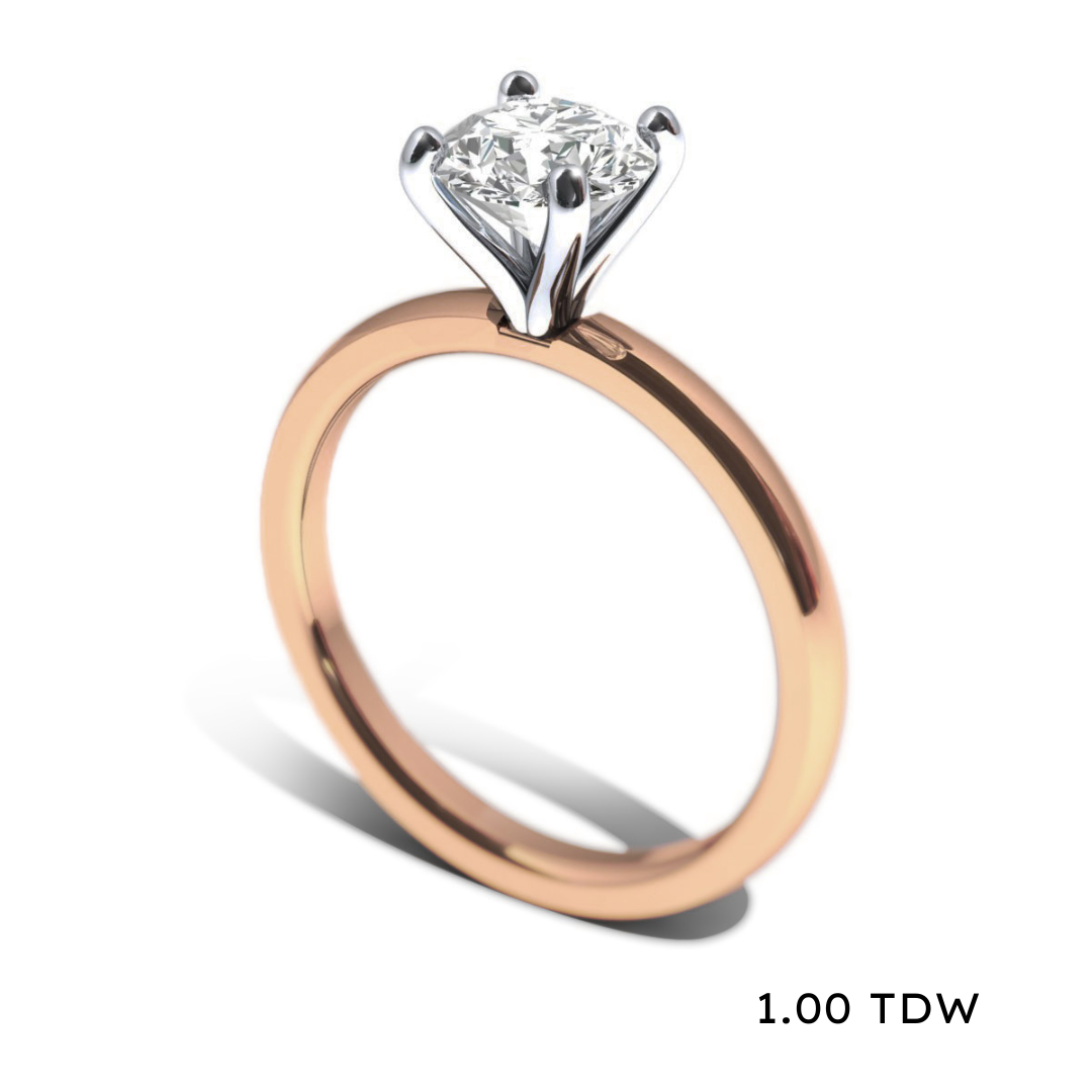 14K Lab Grown Diamond Solitaire Engagement Ring