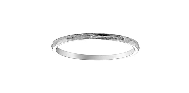 10K Hammered Stacking Ring