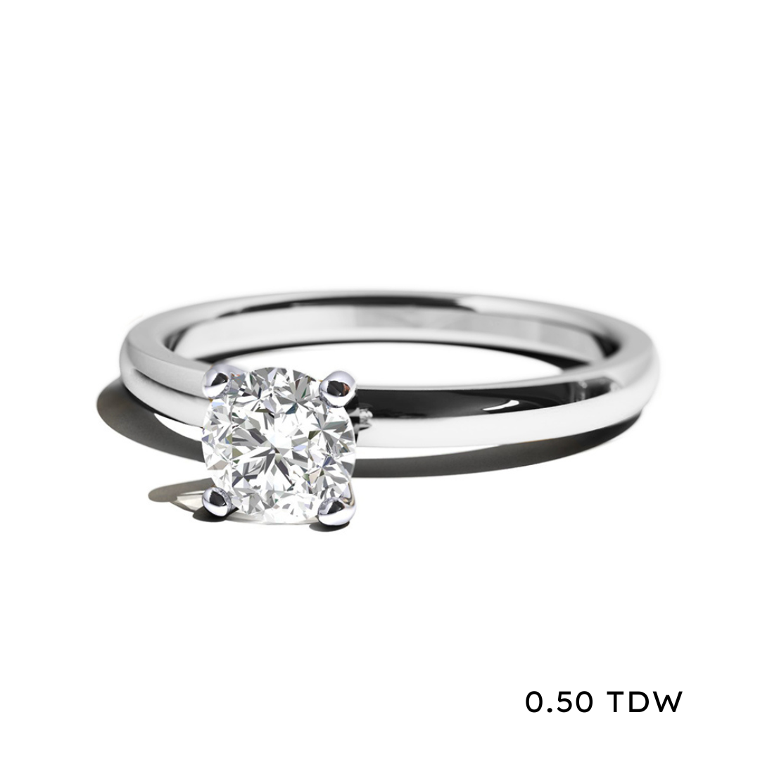 14K Lab Grown Diamond Solitaire Engagement Ring