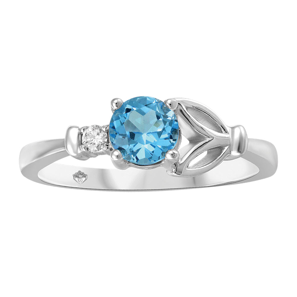10K Blue Topaz Ring