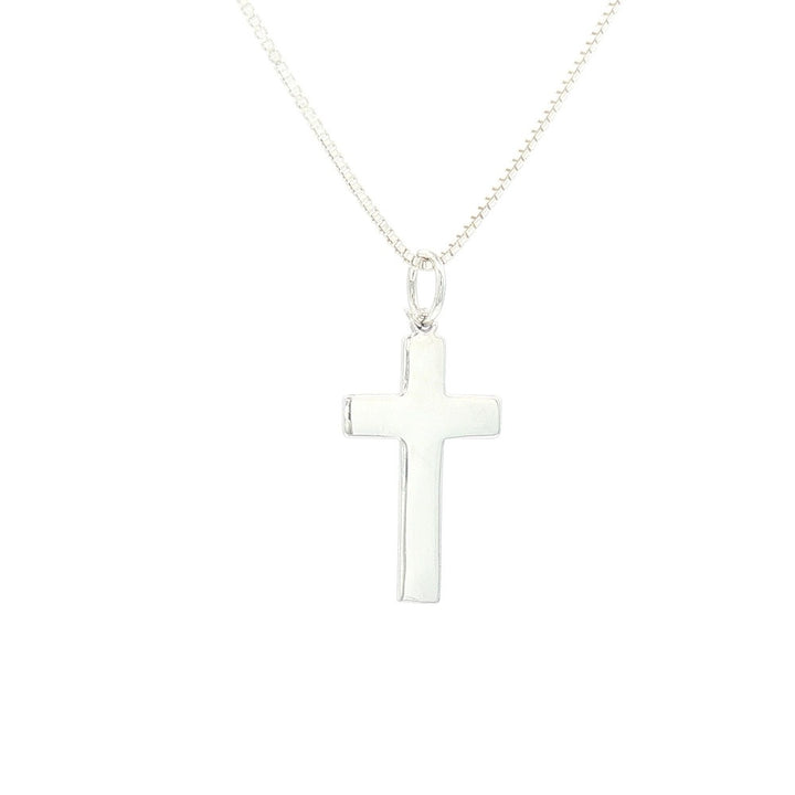 Square Polished Cross Pendant