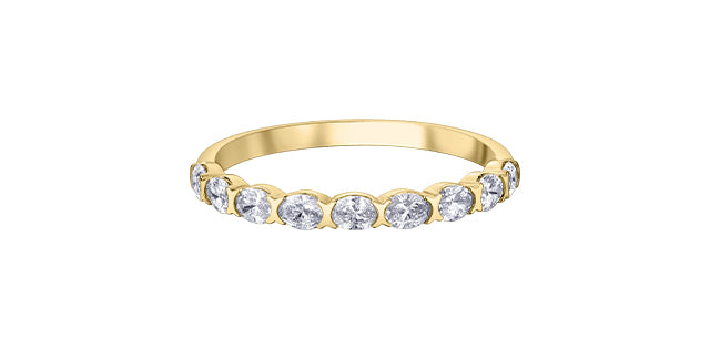 14 Karat Semi Eternity Band, 0.45TDW