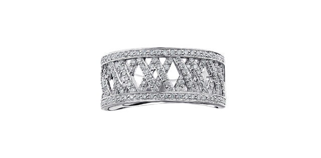 10K Wide Diamond Ring 0.50TDW