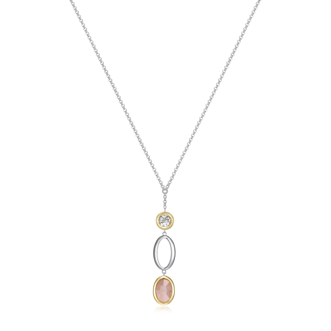 ELLE Rose Quartz & White Topaz Necklace