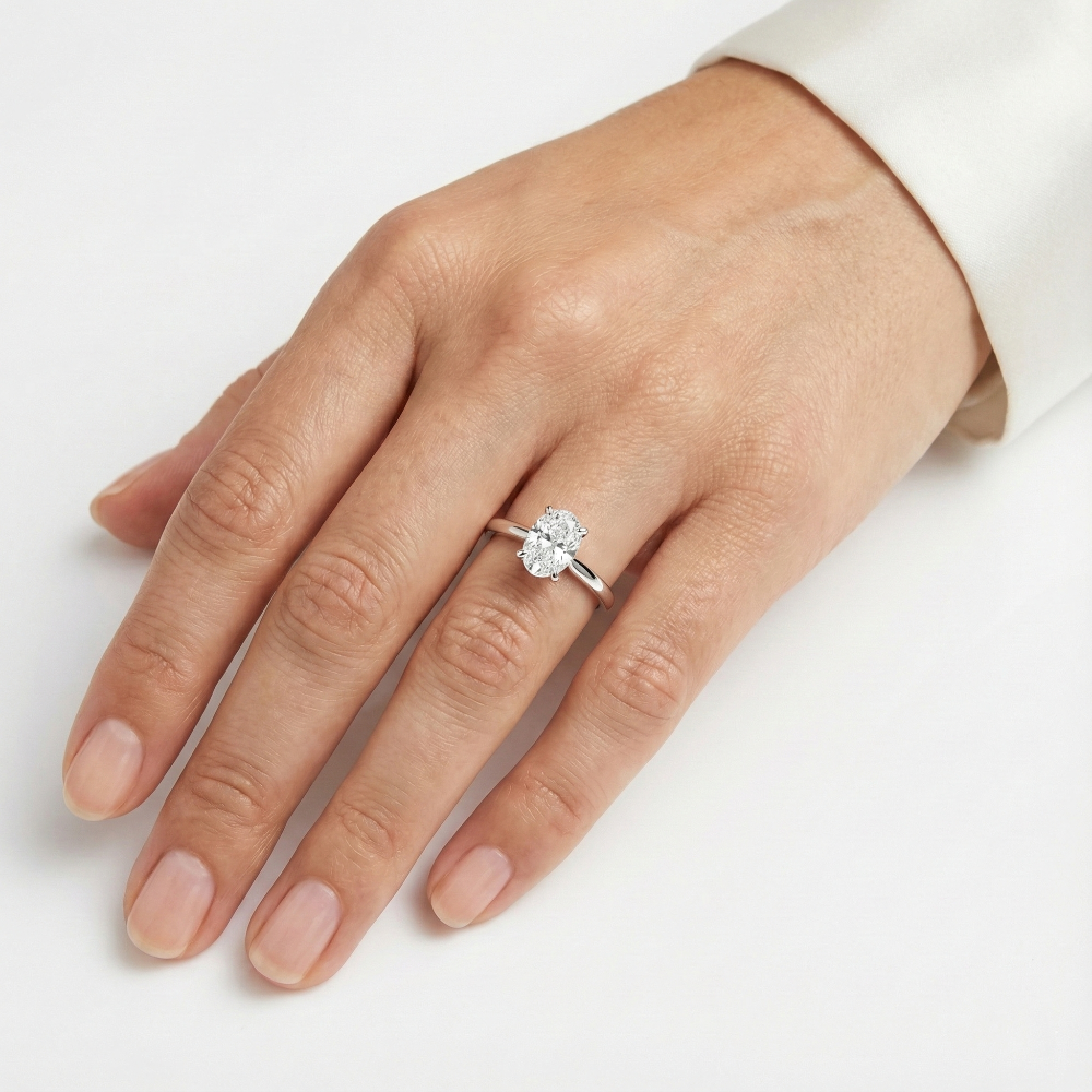 Love Grown 14k white solitaire