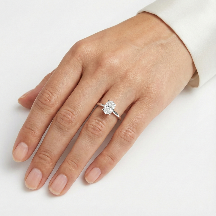 Love Grown 14k white solitaire