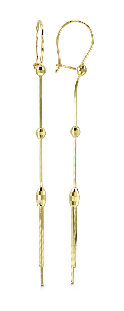 10k yellow gold dangle earring