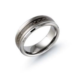 Tungsten & Carbon Fibre Band, size 10.0