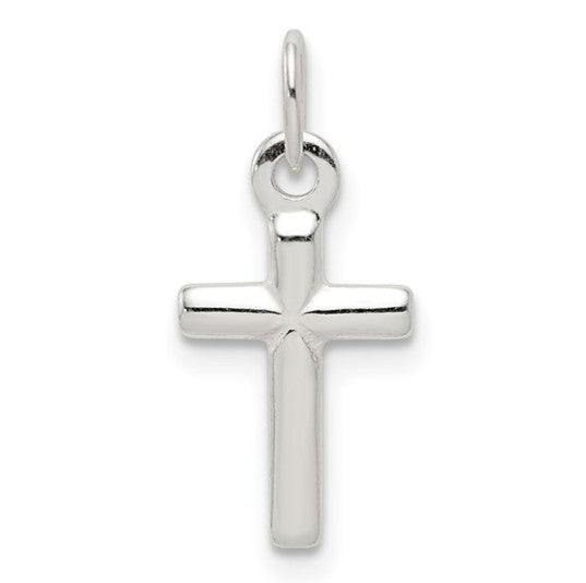 Silver Small Puffed Cross Pendant