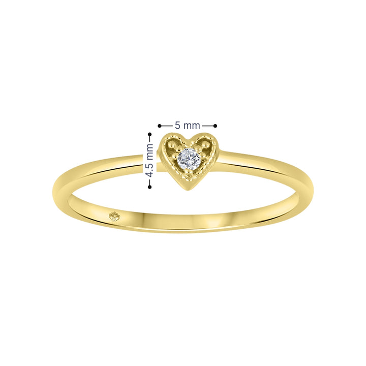 10 Karat Promise Diamond Ring, 0.02 CT Center