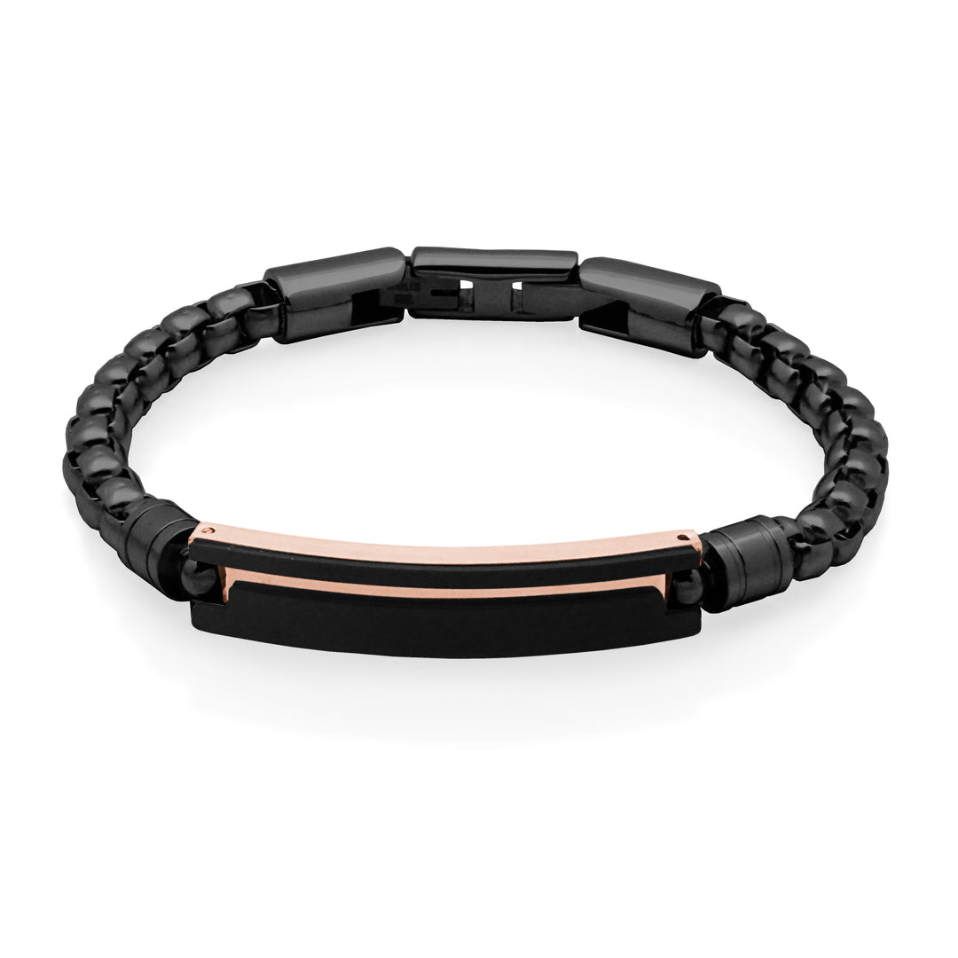 SteelX Black Bracelet - 8.75"