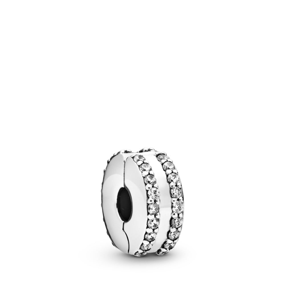 Pandora Double Lined Pave Clip