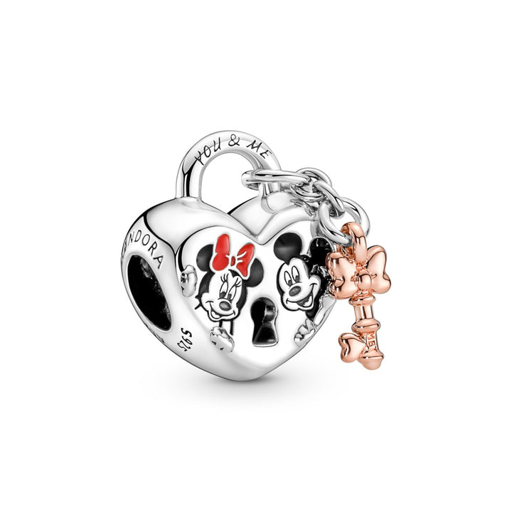 FINAL SALE- Pandora Disney Mickey Mouse & Minnie Mouse Padlock Charm