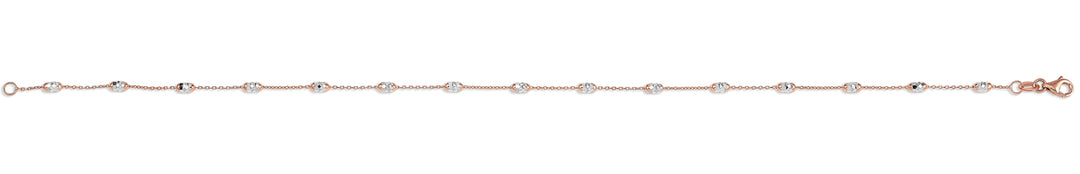10K Beaded Station Bracelet