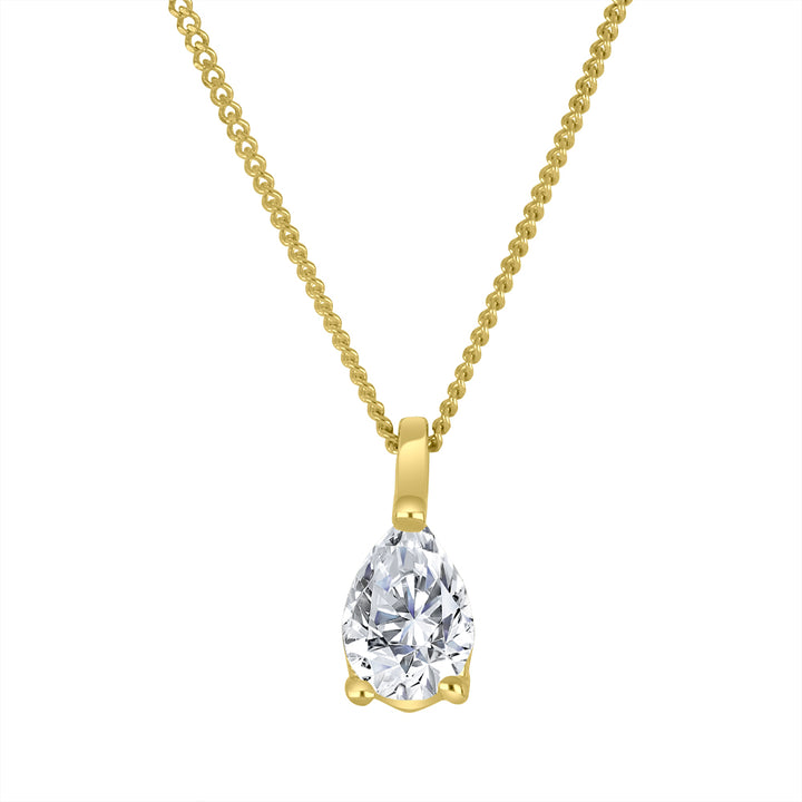 10k yellow gold solitaire pend