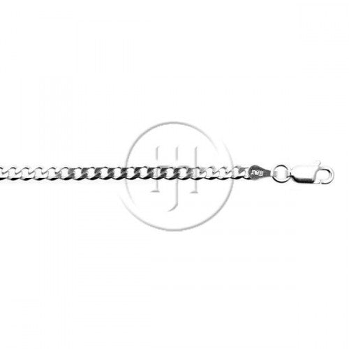Silver 2.1mm Curb Link Bracelet- 7"
