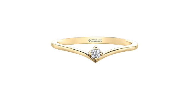 10 Karat Diamond Contemporary Ring, 0.045 TDW