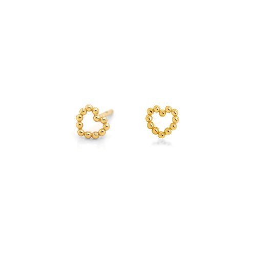 Gold Plated Sterling Silver Heart Earrings
